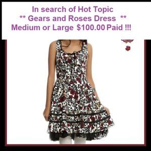 ISO  Hot Topic Gears and Roses Dress $100 M or L